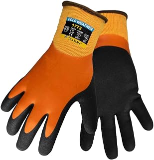 Tillman 1773 Cold Weather High-Vis Work Gloves with ANSI A2 Cut Resistance, Large