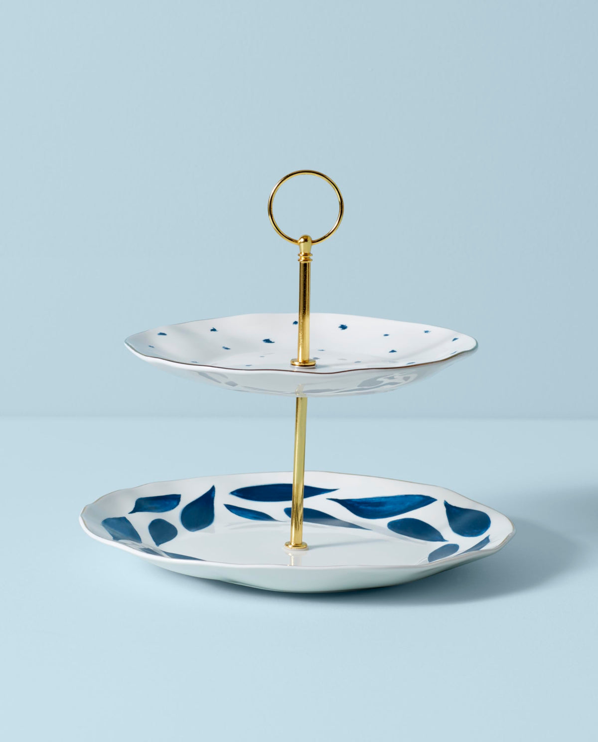 Blue Bay 2-Tiered Server by Lenox – 3.05 LB, Porcelain, Model 890202