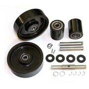 GPS Complete Wheel Kit for Manual Pallet Jack - Fits Clark by GPS - Generic Parts Service – 10"L x 10"W x 5"H, Polyurethane, Black, Model GWK-CJ55-CK