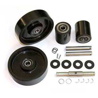GPS Complete Wheel Kit for Manual Pallet Jack - Fits Clark by GPS - Generic Parts Service – 10"L x 10"W x 5"H, Polyurethane, Black, Model GWK-CJ55-CK