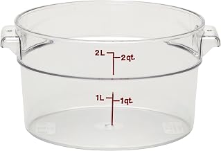 Cambro RFSCW2135 Camwear 2-Quart Round Food Storage Container, Polycarbonate, Clear, NSF