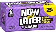 Now and Later Grape Long Lasting Chew Candy - 24 per pack -- 12 packs per case.
