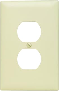 Legrand Pass & Seymour TPJ8LA Trademaster Jumbo Oversized Unbreakable Nylon Wall Plate, 1 Gang, One Duplex Outlet Cover, Light Almond (1 Count)
