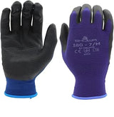 SHOWA 380 Foamed Nitrile Palm Coated General Purpose Work Gloves with Nylon Liner, 13-Gauge, for Vending Machines, Large (12 Pair)