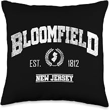 Bloomfield NJ | New Jersey | Vintage Throwback Throw Pillow
