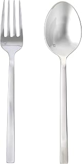 Fortessa Arezzo 18/10 Stainless Steel Flatware, 2 Piece Serving Set, 9.25", Silver