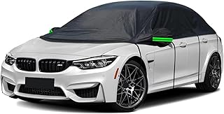 generic Half car Cover Compatible with BMW M4 CSL 2022-2025,dust-Proof,Waterproof,Snow-Proof,Windproof(Black)