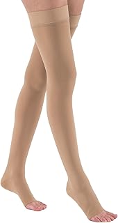 JOBST Relief 30-40 mmHg Compression Stockings, Thigh High Silicone Band, Open Toe | Compression Socks for Women/ Men for Tired