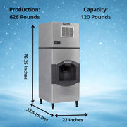 Scotsman 362 lb / Day - 120 lb Ice Bin - Medium Cube / 120.0 pounds / 1 Ice Makers