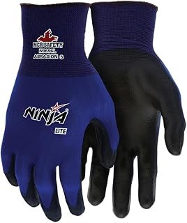 MCR Safety Lite Gloves, Large, Blue/Black, 12/Pair - 1 Each