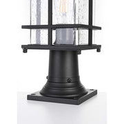 Miller One Light Outdoor Post Mount Black by Lighting Design – Iron, Black, Model OD312P16BK