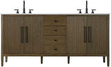Elegant Kitchen and Bath 72" Double Bathroom Vanity in Hazel Oak