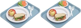 Carlisle FoodService Products CT101459 Café Standard Cafeteria/Fast Food Tray, 10" x 14", Slate Blue (Pack of 2)