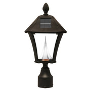 WPD- Rust Free Aluminum Solar Light by Qualarc – 8.5"D x 19"W x 19"H, Aluminum, Black, Model SLBV-1106F