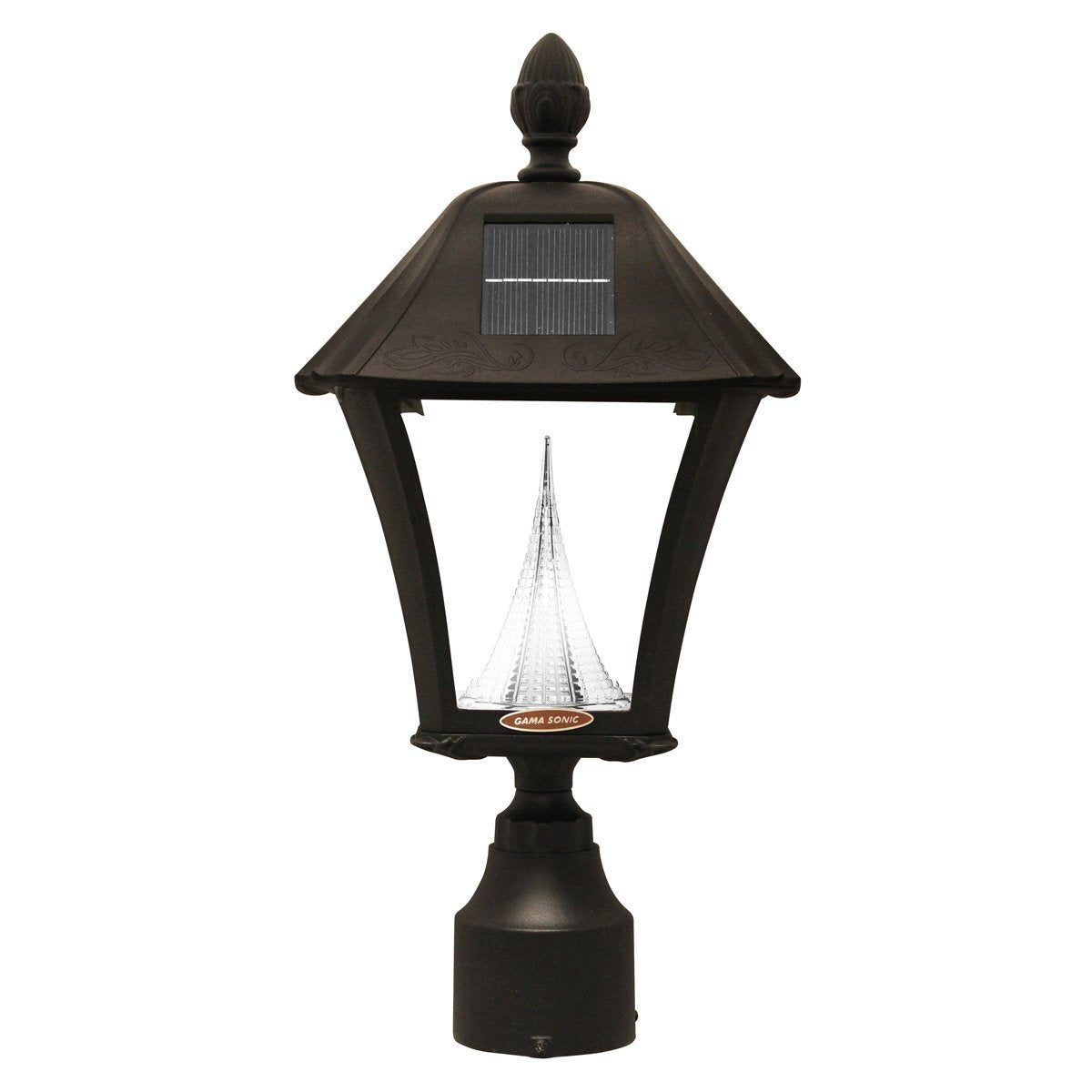 WPD- Rust Free Aluminum Solar Light by Qualarc – 8.5"D x 19"W x 19"H, Aluminum, Black, Model SLBV-1106F