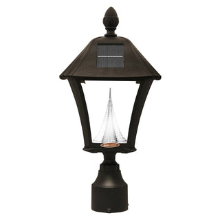 WPD- Rust Free Aluminum Solar Light by Qualarc – 8.5"D x 19"W x 19"H, Aluminum, Black, Model SLBV-1106F
