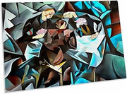 3dRose Three Men Playing Cards Geometric Art After Rockline Desk Pad