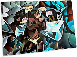 3dRose Three Men Playing Cards Geometric Art After Rockline Desk Pad