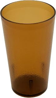 G.E.T. 6612-1-A Heavy-Duty Plastic Restaurant Tumblers, 12 Ounce, Amber (Set of 12)