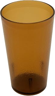 G.E.T. 6612-1-A Heavy-Duty Plastic Restaurant Tumblers, 12 Ounce, Amber (Set of 12)