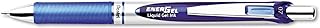 Pentel EnerGel® RTX Liquid Gel Pen, Medium Point, 0.7 mm, Silver Barrel, Blue Ink