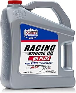 Lucas Oil SAE 60 Plus Racing Engine Oil 5 Quarts (Pack of 1)