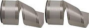 Reliant Ribbon Quad Stripe Ribbon, 2-1/2 Inch X 50 Yards, White/Silver (Pack of 2)