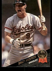 Baseball MLB 1993 Leaf #177 Brady Anderson #177 NM Orioles