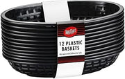 TableCraft C1074BK Classic Black Cash & Carry Oval Basket- 12 / PK