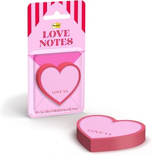 Post-it Heart Sticky Notes, 2 in. x 1.9 in., 1 Note Pad, 100 Sheets