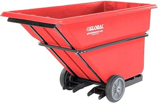 Global Industrial Forkliftable Extra HD Plastic Tilt Truck, 2000 Lbs. Cap, Red