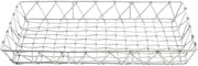 HUBERT Pastry Basket Rectangular Tapered Silver Metal - 18"L x 11 3/4"W x 2"H