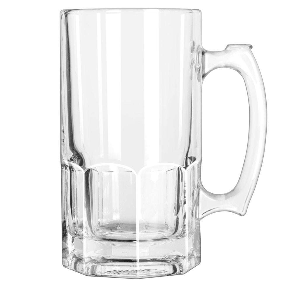 Glassware Super Mug by Libbey – 34.0 ounces, Crystal, Black, Pack of 12, Model 5262