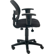 Task Chair with Mesh Back and Fabric Upholstered Seat by Global Industrial – 16.5"H x 17.75"W x 18.5"L, Plastic, Black, Model A2813TM1+22A4