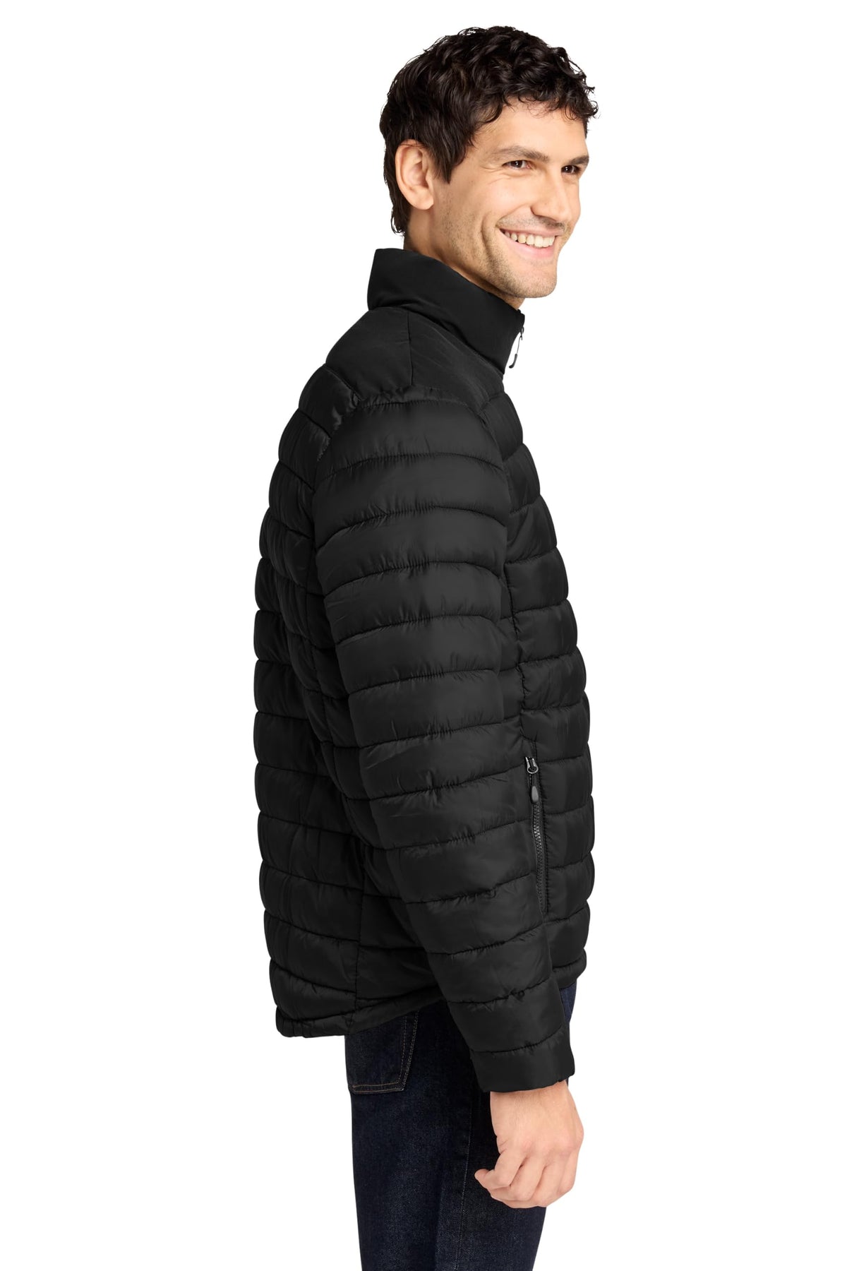 Men's Horizon Puffy Insulated Winter Jacket by Port Authority – XX-Large, Deep Black, Model J364