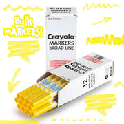Crayola Yellow / 12 Count (Pack of 1) / Washable Coloring Pens & Markers