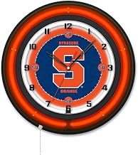 Holland Bar Stool Clk19BKSyrcse NCAA 19 in. Dia. Syracuse University Double Neon Wall Clock Black