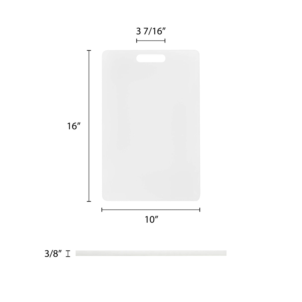 Excellanté 16"L x 10.5"W / White / 1 Cutting Boards