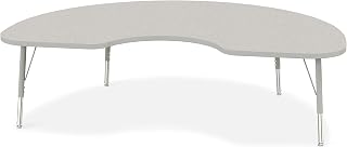 Jonti-Craft Berries 6423JCE000 Kidney Activity Table - 48" X 72", E-Height - Freckled Gray/Gray/Gray