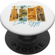 Luxor Egypt Traveling Trip Brushstroke Souvenir Vacation PopSockets Adhesive PopGrip
