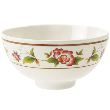 G.E.T., Tea Rose Collection, White 9 oz. Melamine Bowls (Qty, 12) by GET – 9 ounces, Melamine, Tea Rose, Pack of 12, Model M-768-TR