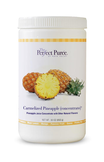 Perfect Puree Caramelized Pineapple Concentrate Puree Frozen - 6 x 30 Oz Case - Smoky Sweetness by The Perfect Puree – 180 Ounce (Pack of 1), Model Puree, Caramalized Pineapple