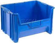 Global Industrial Plastic Hopper Bin, Blue, 19-7/8x15-1/4x12-7/16, Lot of 3