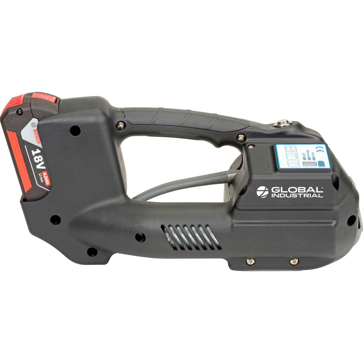 Battery Operated Polyester Strapping Tool for 1/2" Strap Width by Global Industrial – Black, Model 412657