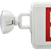 Combo LED Emergency Exit Sign by Global Industrial – 2.95"L x 8.4"W x 8"H, Plastic, Red, Model JLEC2RW