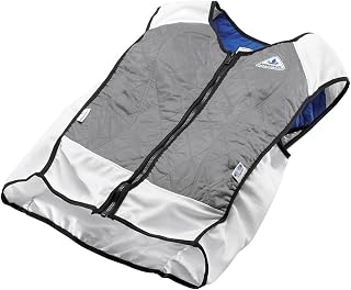 OccuNomix Techniche Hybrid Cooling Vest with Both Hyperkewl Evaporative Cooling and CoolPax PCM Cooling, Silver, XX-Large