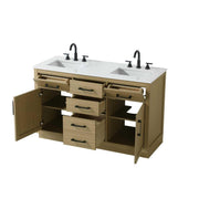 Alden Bathroom Vanity Honey Brown by Lighting Design – Wood, Honey Brown, Model VF29754DMHB