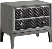 Lexicon West End Poplar Nightstand in Wire-Brushed Gray