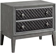 Lexicon West End Poplar Nightstand in Wire-Brushed Gray
