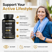 Saffron Extract 88.5mg by Eliixr – 60 Count (Pack of 1)